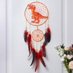 MHJY Dream Catcher for Kids, Cute Dreamcatchers with Dinosaur Purely Large Handmade Bedroom Accessories Party Decorations for Girls Boys Wall Hanging