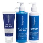 Be Bodywise Strawberry skin pack | with 1% Salicylic acid, Lactic acid and Aloe vera | Reduces Keratosis Pilaris, Bumpy Skin & Strawberry Skin | 650ml