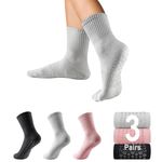 Pilates Socks for Women, 3 Pairs Yoga Grip Socks Women, Non-Slip Socks for Yoga, Barre, Ballet, Dance, Barefoot Workout Gym