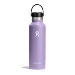 Hydro Flask - Water Bottle 621 ml (21 oz) - Vacuum Insulated Stainless Steel Water Bottle with Straw Cap - BPA-Free - Standard Mouth - Moonshadow