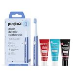 Perfora Rechargeable Electric Toothbrush For Men, Women & Kids & Assorted Toothpaste 45g - Combo| 3 Brush Heads | 2 Year Warranty | Enamel Safe Teeth Whitening Toothpaste