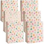 THE TWIDDLERS - 6 Large Gift Bags for Christmas with Handles for Xmas - Assorted Designs, 1 of Each, Gift Bag Multipack with Colourful Designs - 32cm x 26cm Festive Present Bags