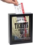 Americanflat 7x9 Inch Drop Your Tickets Here Shadow Box Frame, Black