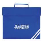 Bookbag Printed with Name - Perfect for school (Royal Blue Book Bag)