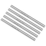 uxcell Round Steel Rod, 6mm HSS Lathe Bar Stock Tool 100mm Long, for Shaft Gear Drill Lathes Boring Machine Turning Miniature Axle, Cylindrical Pin DIY Craft Tool, 5pcs