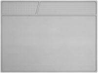 VOTCT Grey Soldering Mat Heat Resistant 932℉ Solder Mat, With Scale Ruler And Screw Position, Silicone Repair, For Electronics, Computer, Phone, Magnetic Work, Indicators, Size 16 * 12 in