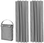 Amazon Basics Portable Window Blackout Curtain Shade with Suction Cups for Travel, Kids, and Baby Nursery - 50" x 78", Dark Gray - 2-Pack