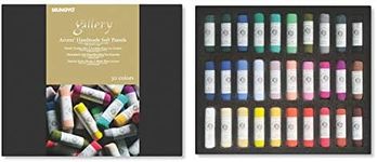 Honsell Gallery Artists' 4400030 Handmade Soft Pastels, Set of 30, Hand-Rolled Pastels in Artist Quality, Soft Consistency