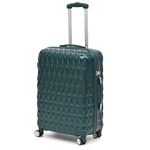 CMY Lightweight 4 Wheel ABS Hard Shell Travel Trolley Luggage Suitcase Set, Medium 24" Hold Check in Luggage (Dark Green)