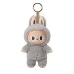 LABUBU Space Adventure Series,Exciting 6.6 in Macaron Plush Doll Keychain,Blind Box Figures,Random Design Box Toys for Modern Home Decor (Grey)