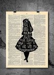 Alice in Wonderland Imagination Quote Vintage Dictionary Art Print 8x10 inch Home Vintage Art Abstract Prints Wall Art for Home Decor Wall Decorations For Living Room Bedroom Office Print Only D500