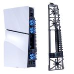 NANANINO PS5 Slim Cooling Fans, Cooling Fan for PlayStation 5 Slim Disc Edition/Digital Edition with RGB Lighting and USB 3.0 Port(NOT for PS5 Pro)