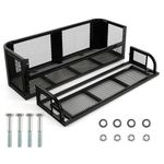 IRONMAX ATV Rear Drop Cargo Basket, Heavy Duty Steel Luggage Storage Carrier Box w/ 12.5’’ Protective Rail, Easy to Install, ATV/UTV Cargo Rack Accessories, 41’’L x 26.5’’W x 12.5’’H