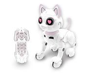 LEXiBOOK - Power Kitty® - Remote Control Robot Cat, Programmable Smart Robot, Light, Sound, White/Pink - KITTY01
