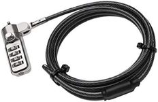 Amazon Basics Combination Lock, 6-Foot Carbon Steel Cable Lock, for Laptop, PC, Monitors, Projectors, Docks