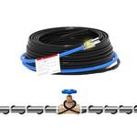 TOPDURE TDSF1-CT 50ft Self-Regulating Heat Cable for Water Pipes, ETL Certified, Versatile for Pipe Freeze Protection and Roof Deicing, 120V