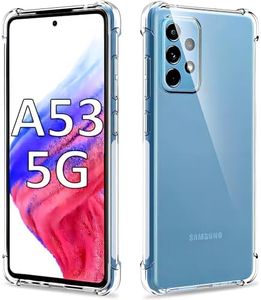 USTIYA Case for Samsung Galaxy A53 5G Clear TPU Four Corners Protective Cover Transparent Soft