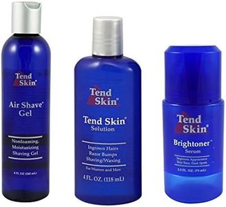 Tend Skin Women's Shaving Kit for Razor Bumps, Ingrown Hair, Dark Spots - Complete Skin Care Solution with Air Shave Gel, Post Shave Solution, Brightoner Serum