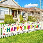 Large Happy Birthday Banner, Colorful Happy Birthday Yard Banner for Girls/Boys, Big Outdoor Birthday Banners, Birthday Party Decorations sign for Kids/Teenager/Aldults, 300 * 50cm (Colorful)