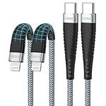 Aione USB C to Lightning Cable 2Pack 1M, USB C iPhone Charger Cable MFi Certified PD Fast Lightning to Type C iPhone Cable Braided Power Charging Cord for iPhone 14 Plus 13 12 11 Pro Max Mini XS,iPad