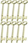 Lucky Line Skeleton Key Locks Lever Locks & Antique Doors, 10 Pack, Flat Tip (87010)