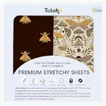 TotAha Premium Soft Pack n Play Sheets, Super Stretchy Jersey Knit Mini Crib Sheets Fitted, Silky Comfort Graco Pack and Play Mattress Sheets, 2 Pack
