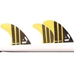 Dorsal Carbon Hexcore Thruster Surfboard Fins (3) Honeycomb FCS Base Yellow
