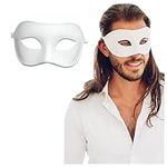 Masquerade Mask For Men Antique Look Mask for Masquerade Party, Venetian Party, Mardi Gras, Halloween & Masquerade Ball (White)