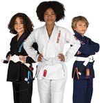 Sanabul Future Legends BJJ Gi for Kids Jiu Jitsu Gi Kimono for Children Youth Preshrunk Fabric & BJJ White Belt Included - White/Red, K4