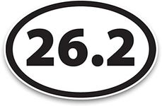 Magnet Me Up: 26.2 Marathon Black Oval Magnet Decal - 4x6 Inches, Automotive Magnet for Car, Truck, SUV - Runner's Pride Car Magnet, Marathoner's Auto Accessories - Show Your Endurance, Made in USA