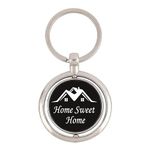 MOXTER Primium Metal Home Sweet Home Keychain Key Ring (Rotation Round)