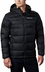 Columbia Men's Buck Butte Insulated Hooded Jacket, Hooded Puffer Jacket, Black, Size L