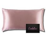 Cuddles 100% Pure Mulberry Silk Pillowcase, Eye Mask & Scrunchie Set for Hair and Skin, Premium A Grade 22 Momme Silk Pillow Covers for Sleeping (Blush) -Standard Size 50 x 75 cm Silk Pillowcase