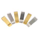 Multi Function Metal Money Clip, Minimalist Super Slim Portable Stainless Steel Durable Cash Clips, Personalized Men Cash Holder (6 Pack Gold & Silver)