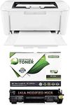 RT M110we Wireless Monochrome Laser Check Printer Bundle with 1 Modified 141A MICR Ink Toner Cartridge for Printing Business and Personal Checks (2 Items)