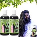 Hair Oil For Hair Fall | With Onion, Rosemary, Castor, Amla, Almond, Coconut, Brahmi & Bhringraj Oil | For Men & Women | 200 ml PACK OF - 02)