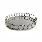 American Atelier Round Decorative Mirror Tray, Silver