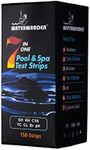 WaterWarden 7-Way Pool Testing Strips - Pool, Hot Tub and Spa Water Test Strips - 150 Strips and a Free Pool Maintenance eBook - Measures Hardness, Chlorine, Bromine, pH, Cyanuric Acid & Alkalinity