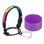 PATIKIL Water Bottle Holder, Paracord Handle Strap Carrier with Ring for 32oz to 40oz Wide Mouth Bottles, Multicolored