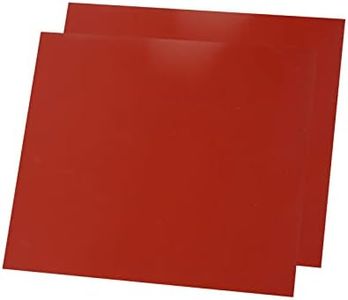 Red Silicone Rubber Sheet Gasket 60A Flexible High Temp Heat Resistant Material 6 by 6 inch 1/8 Thick 2 Pieces