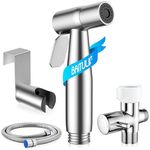 BRITULIF Bidet Sprayer for Toilet, Handheld Sprayer Kit with Adjustable Jet Spray for Toilet Handheld Bidet Cloth Diaper Sprayer Set Muslim Shower Toilet Sprayer - Easy to Install