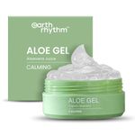 Earth Rhythm Multipurpose Aloe Vera Gel For Face & Hair, Hydrate & Nourishes Skin, Styles Hair For Men & Women- 100gm