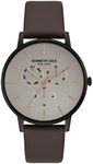 KENNETH COLE Mens Analogue Quartz Watch with Leather Strap KC50008002