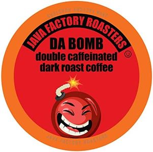 Java Factory Single Cup Coffee for Keurig K Cup Brewers, Da Bomb Extra Bold Double Caffinated, 80 Count