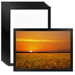 6PCS A3 Magnetic Diamond Art Frames, Self Adhesive Magnetic Picture Frame Diamond Painting Frames Magnetic Display Frame for Diamond Painting Display and Protection, Home Wall Office Decor(Black)