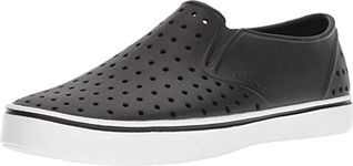 Native Shoes, Miles, Adult Shoe, Jiffy Black/Shell White, 6 M US Women/4 M US Men