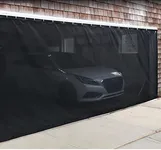 Sliding Garage Door Screen with Tra