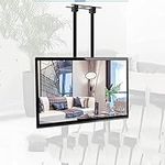 GUODDM Telescoping TV Mount, TV Ceiling Mount Adjustable Bracket, Fits 60-100 Inch LCD LED 4K TVs, Flat Screen Display, Adjustable Height Telescoping Tilt and Swivel, VESA 600x400mm (Size : 1-2.5m)