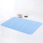 Lifekrafts Anti-Slip Shower Mat for Bathroom Floor Blue, 80x120 cm (Accu-Pebble)| Bathroom Shower Mat |Anti-Skid Mat for Bathroom Floor