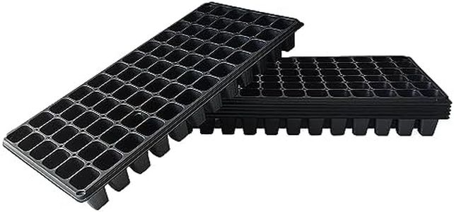 RooTrimmer Deep 72 Cell Seedling Trays, Thick Durable 72 Cell Plug Tray Big Cell Seed Trays for 1020 Flat Trays Germination (10-Pack, 21.25"×11", 2.36" Height, High)